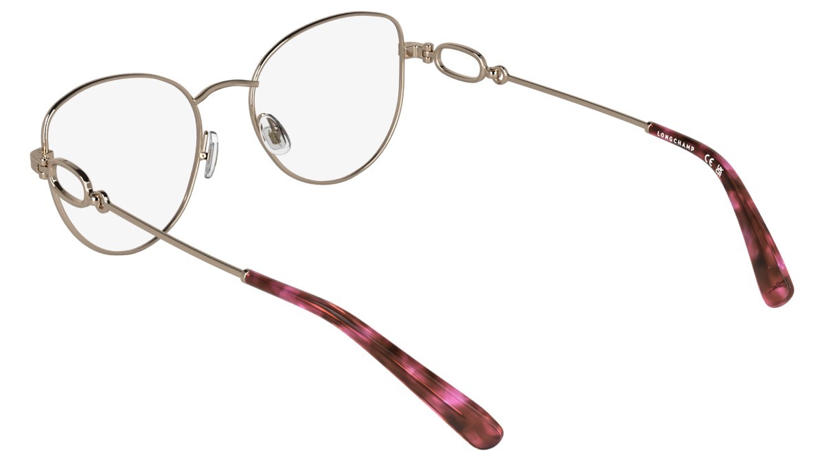 Occhiali da vista Longchamp LO2180 (770) colore rose gold forma farfalla 