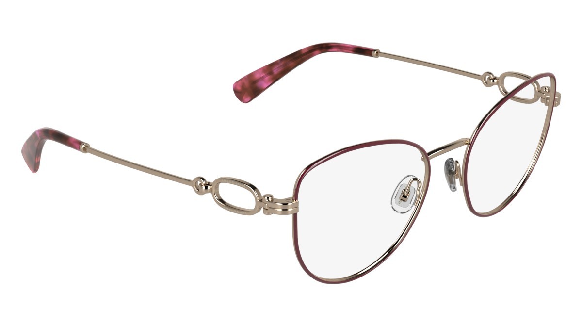 Occhiali da vista Longchamp LO2180 (770) colore rose gold forma farfalla 