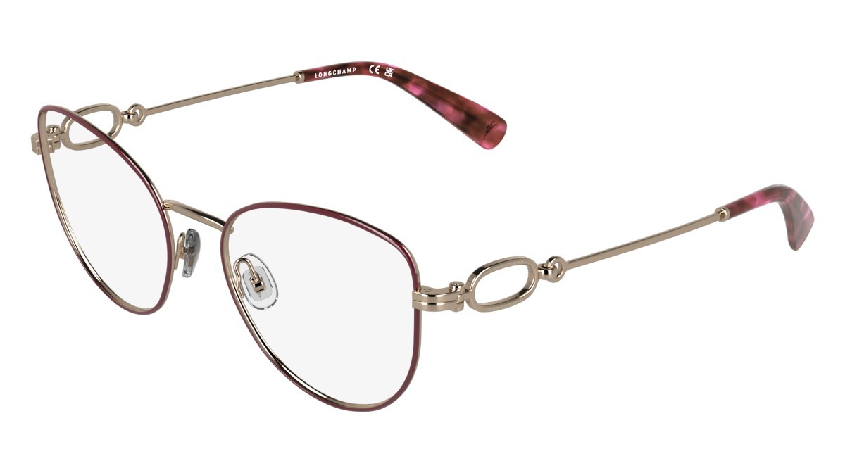 Occhiali da vista Longchamp LO2180 (770) colore rose gold forma farfalla 