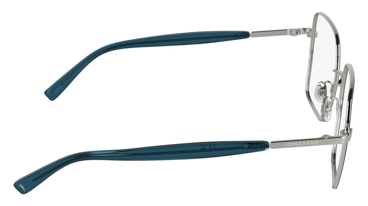 Occhiali da vista Longchamp LO2181 (046) colore silver/petrol forma rettangolare 