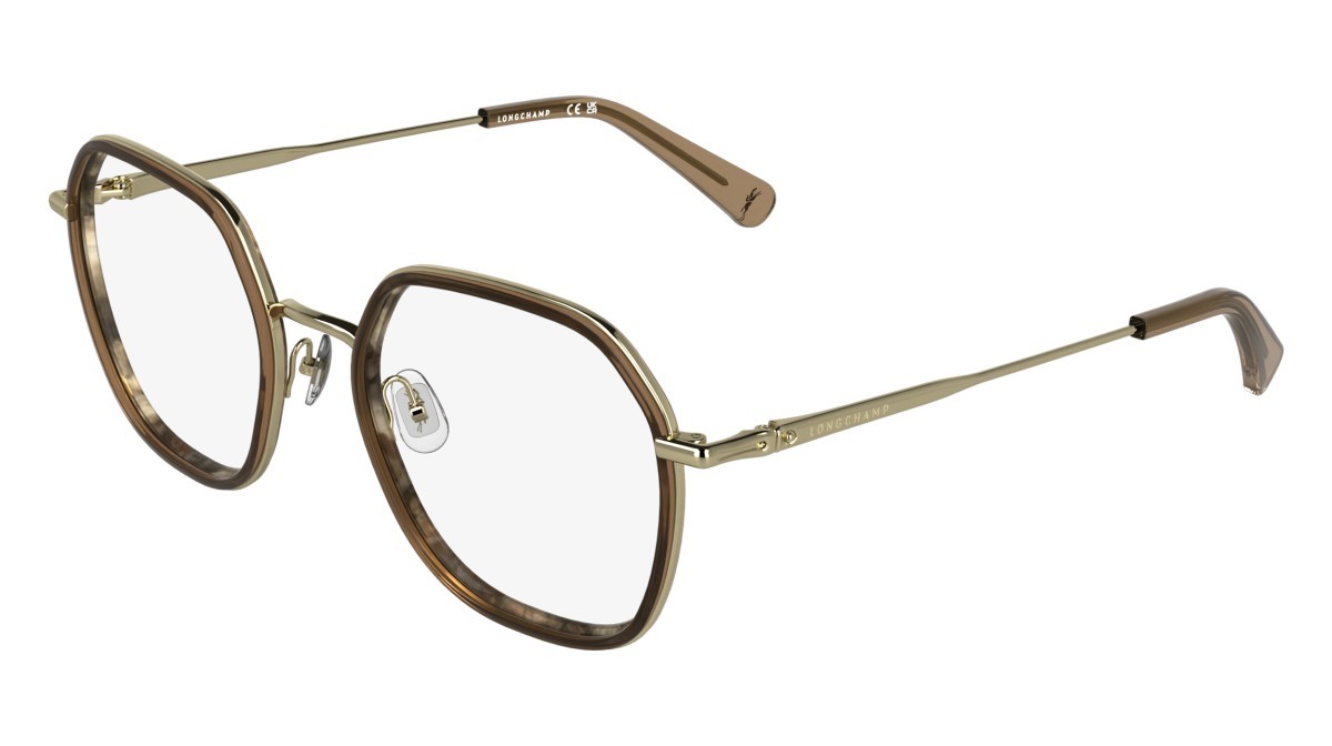 Occhiali da vista Longchamp LO2183 (254) colore marble brown beige forma rettangolare 