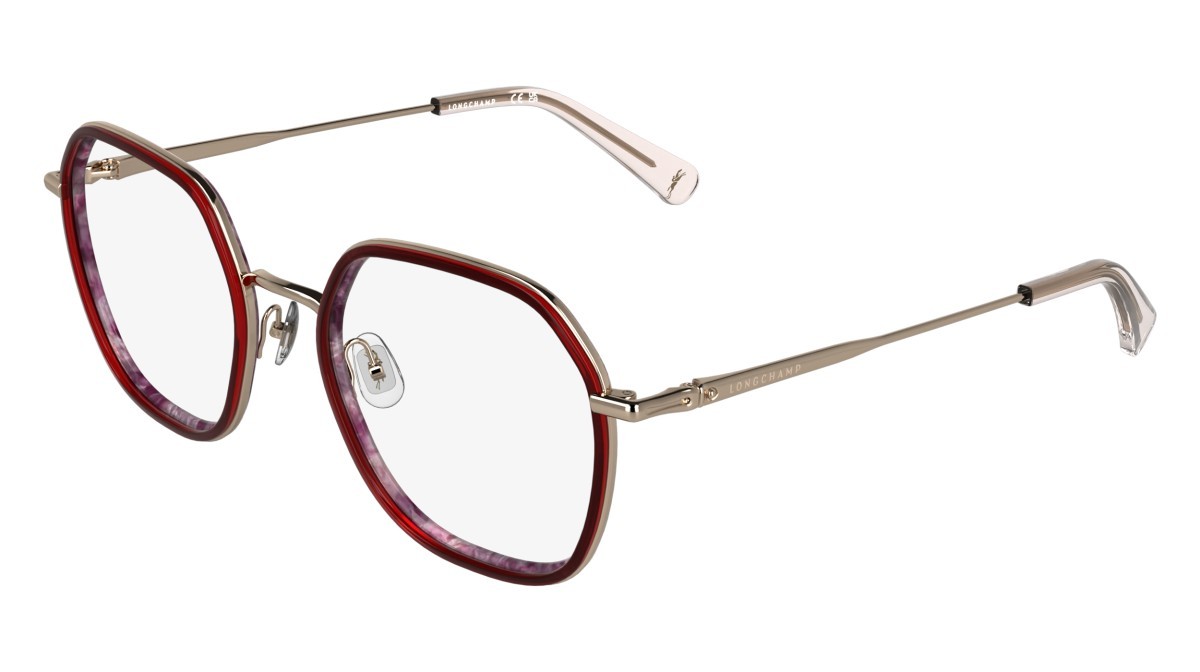 Occhiali da vista Longchamp LO2183 (641) colore marble red forma rettangolare 