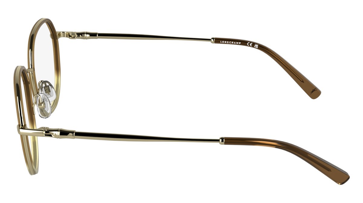 Brillen Longchamp LO2185 (207) farbe transparent gradient brown/yel form rund 
