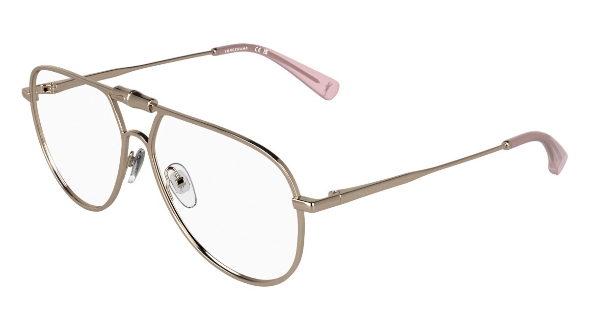 Brillen Longchamp LO2187 (770) farbe rose gold form aviator 