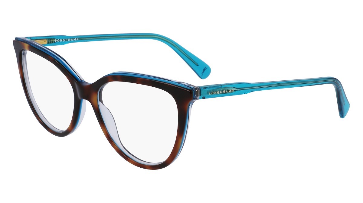 Brillen Longchamp LO2717 (220) farbe havana/azure form pantos 