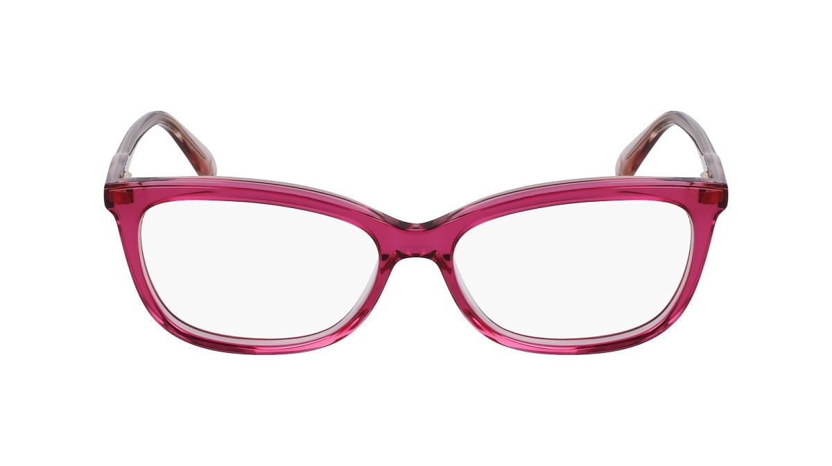 Brillen Longchamp LO2718 (610) farbe dark rose/rose form rechteckig 