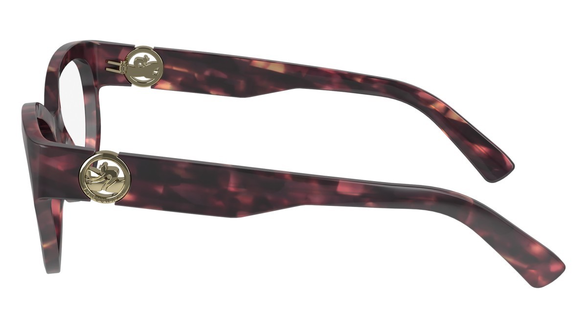 Brillen Longchamp LO2728 (606) farbe textured red form cat-eye 