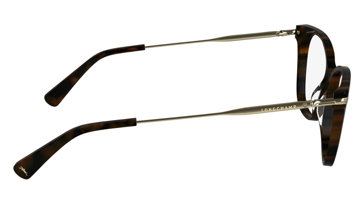 Occhiali da vista Longchamp LO2735 (242) colore dark havana forma cat eye lenti demo