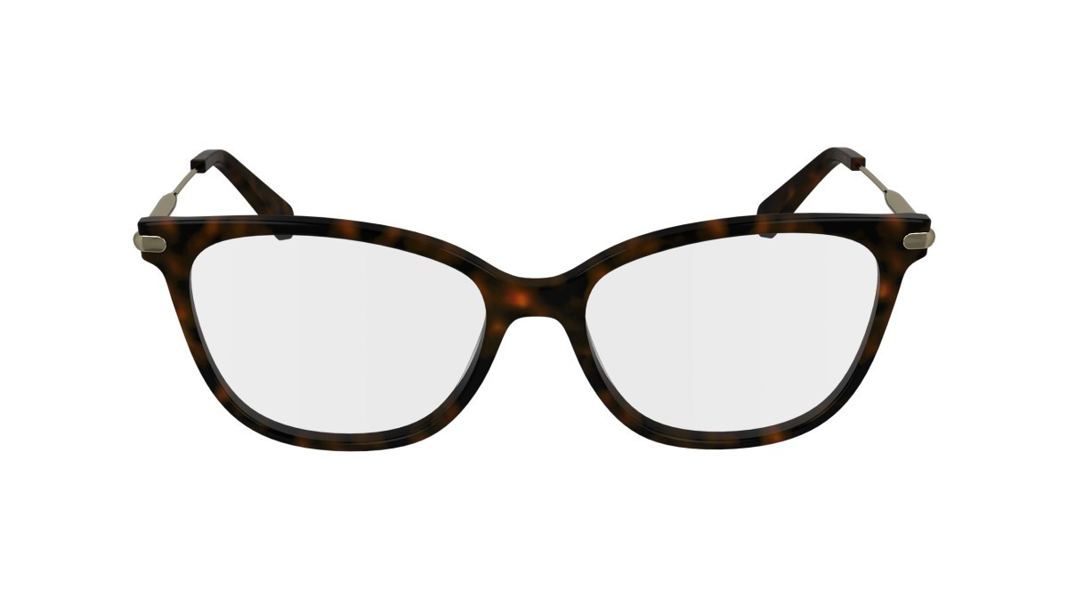 Occhiali da vista Longchamp LO2735 (242) colore dark havana forma cat eye lenti demo