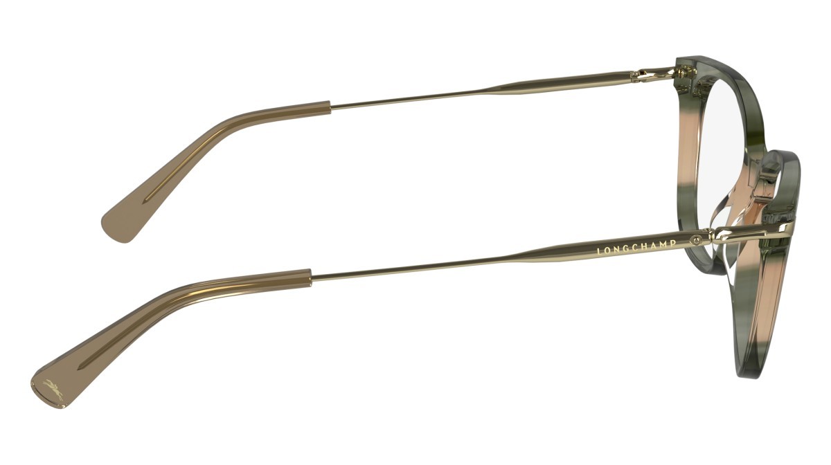 Occhiali da vista Longchamp LO2735 (308) colore striped green forma cat eye lenti demo