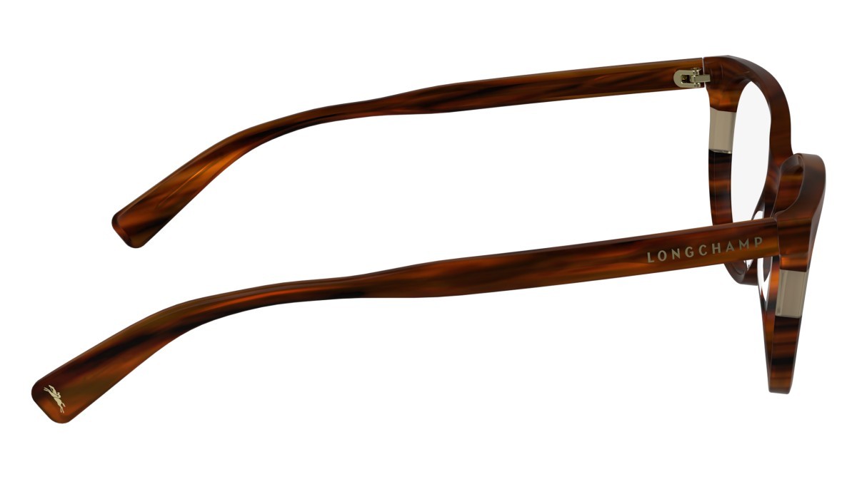 Eyeglasses Longchamp LO2739 (607) color striped red shape rectangle lenses demo