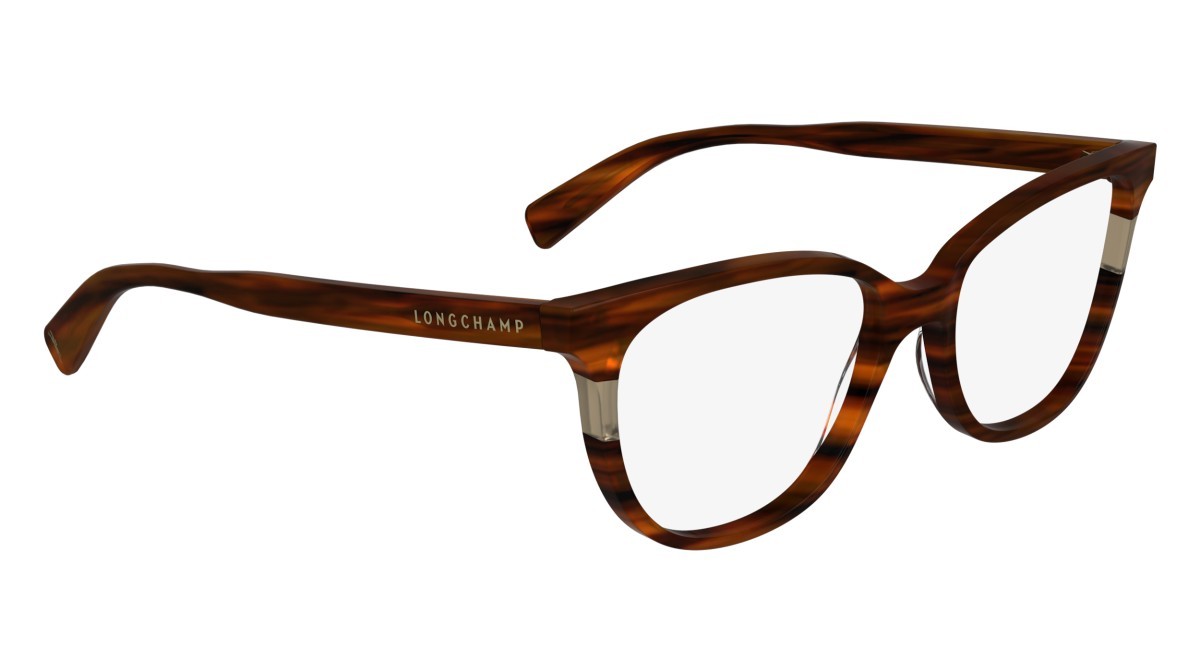 Eyeglasses Longchamp LO2739 (607) color striped red shape rectangle lenses demo