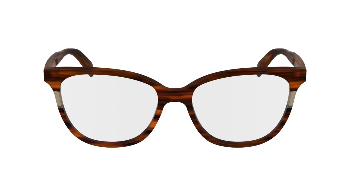 Eyeglasses Longchamp LO2739 (607) color striped red shape rectangle lenses demo