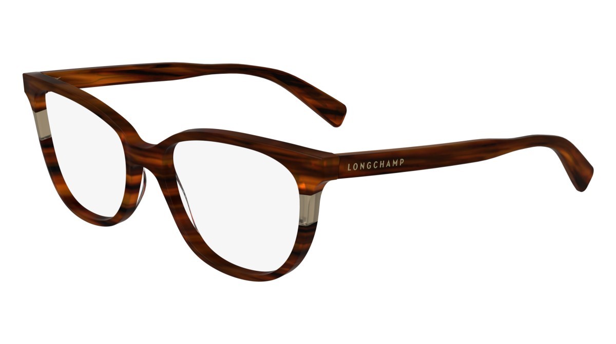 Eyeglasses Longchamp LO2739 (607) color striped red shape rectangle lenses demo