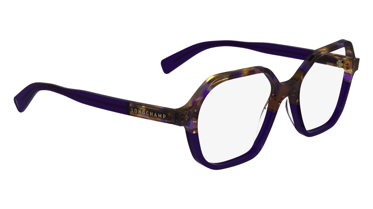 Eyeglasses Longchamp LO2740 (505) color purple/havana shape rectangle lenses demo