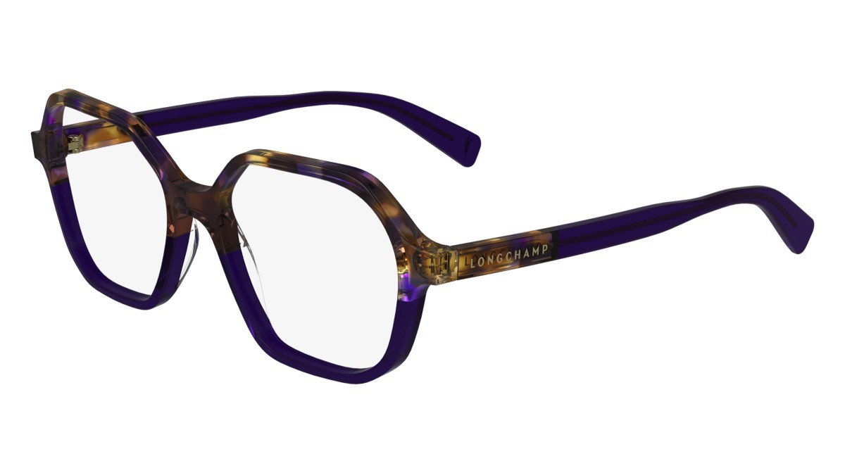 Eyeglasses Longchamp LO2740 (505) color purple/havana shape rectangle lenses demo