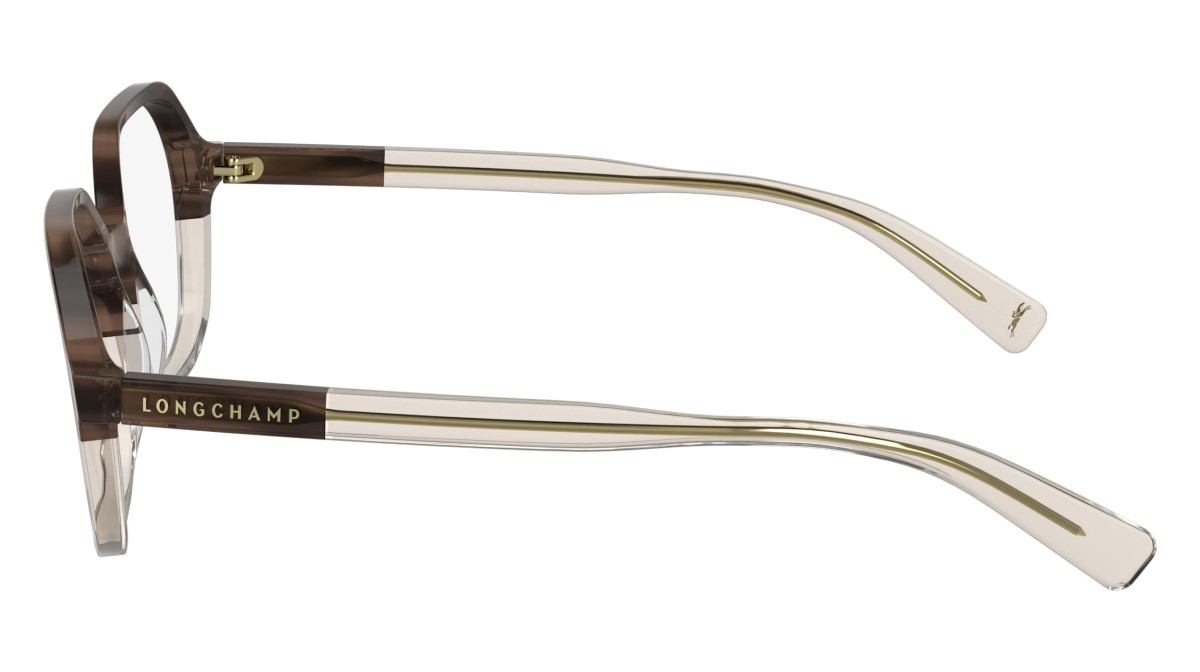 Occhiali da vista Longchamp LO2740 (656) colore striped peach/sand forma rettangolare lenti colore - 6