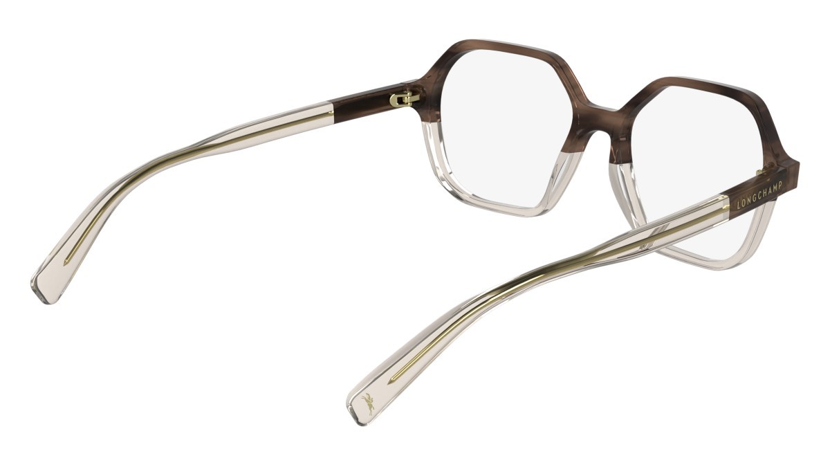 Occhiali da vista Longchamp LO2740 (656) colore striped peach/sand forma rettangolare lenti colore - 6