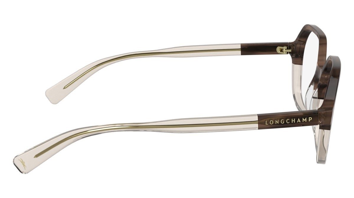 Occhiali da vista Longchamp LO2740 (656) colore striped peach/sand forma rettangolare lenti colore - 6