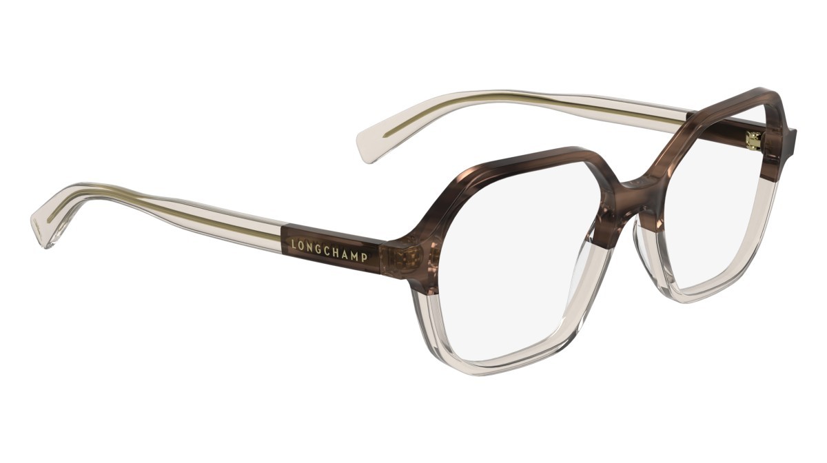 Occhiali da vista Longchamp LO2740 (656) colore striped peach/sand forma rettangolare lenti colore - 6