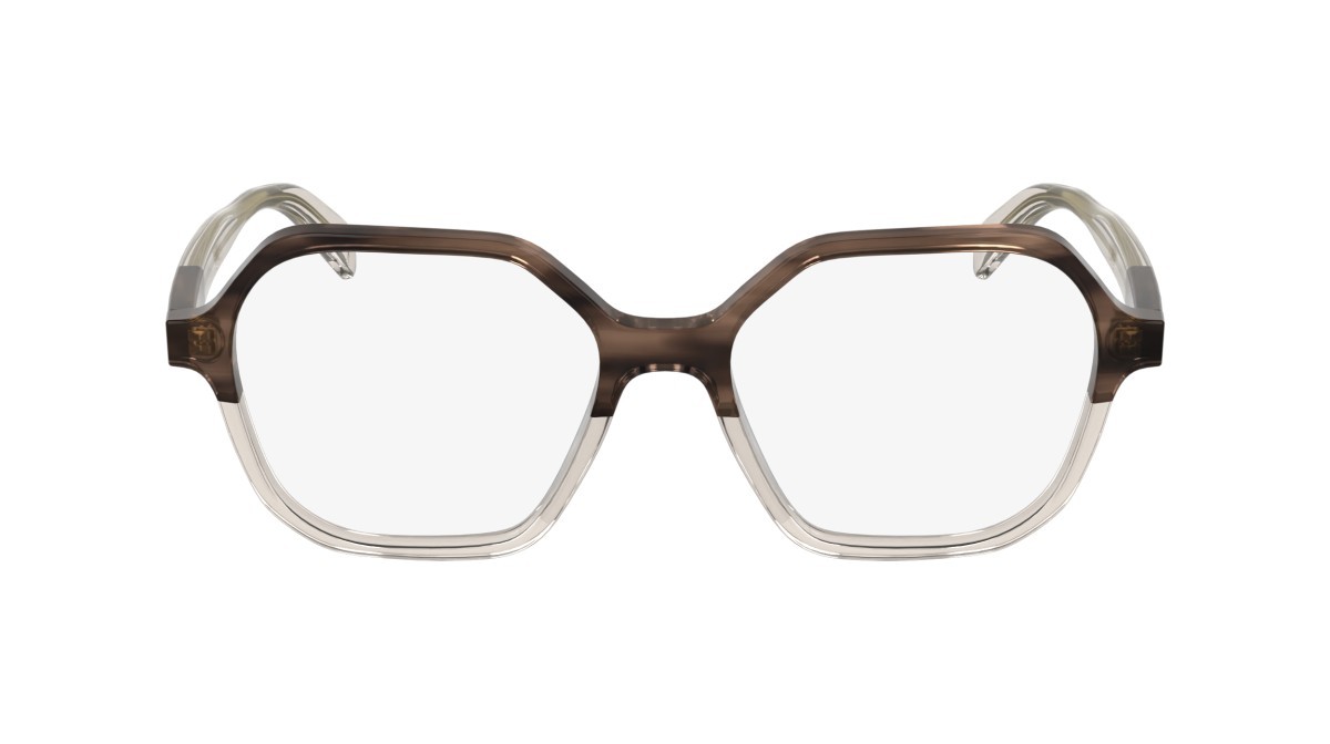 Occhiali da vista Longchamp LO2740 (656) colore striped peach/sand forma rettangolare lenti colore - 6