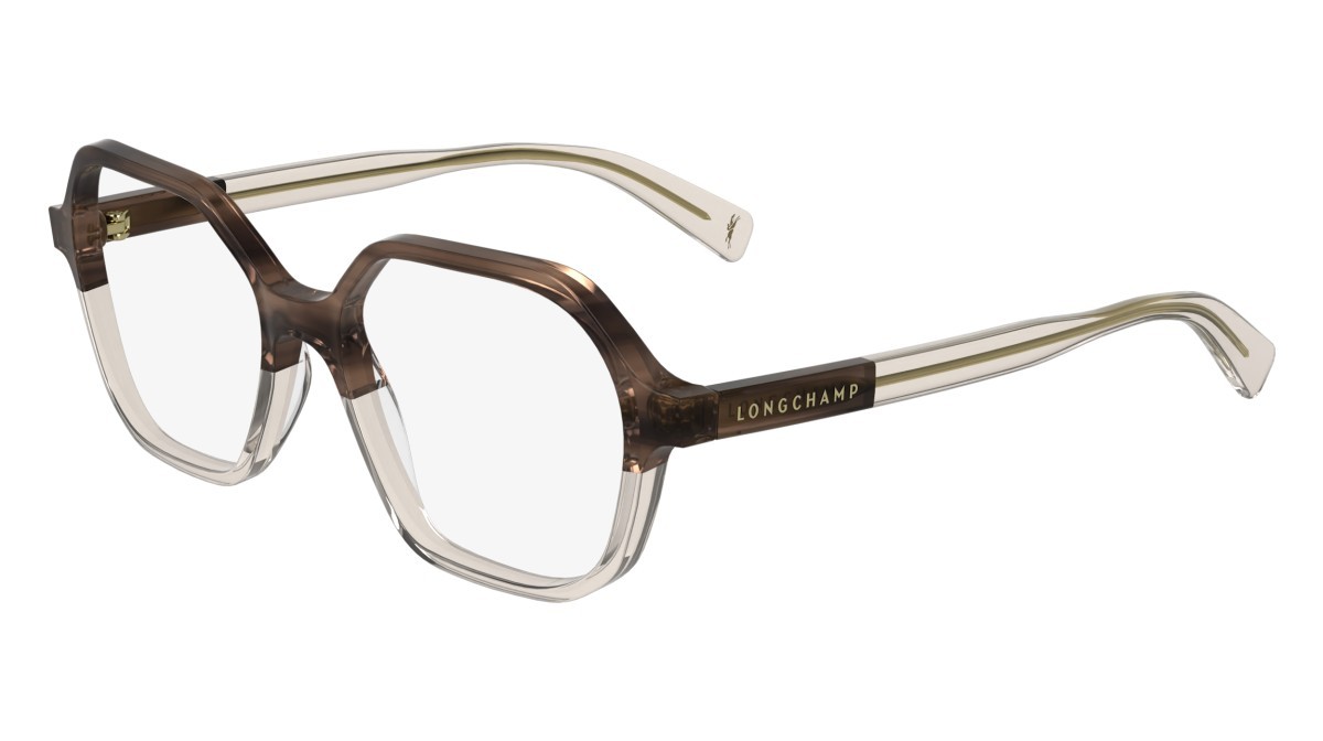 Occhiali da vista Longchamp LO2740 (656) colore striped peach/sand forma rettangolare lenti colore - 6