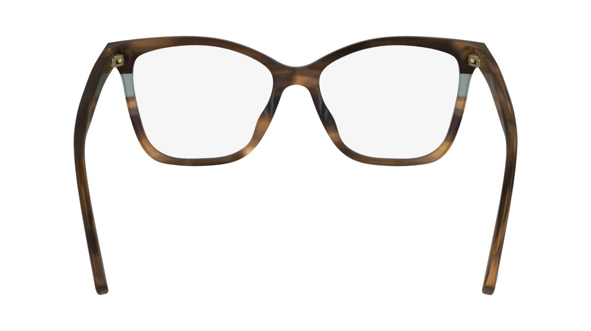 Eyeglasses Longchamp LO2741 (211) color striped brown shape rectangle lenses demo