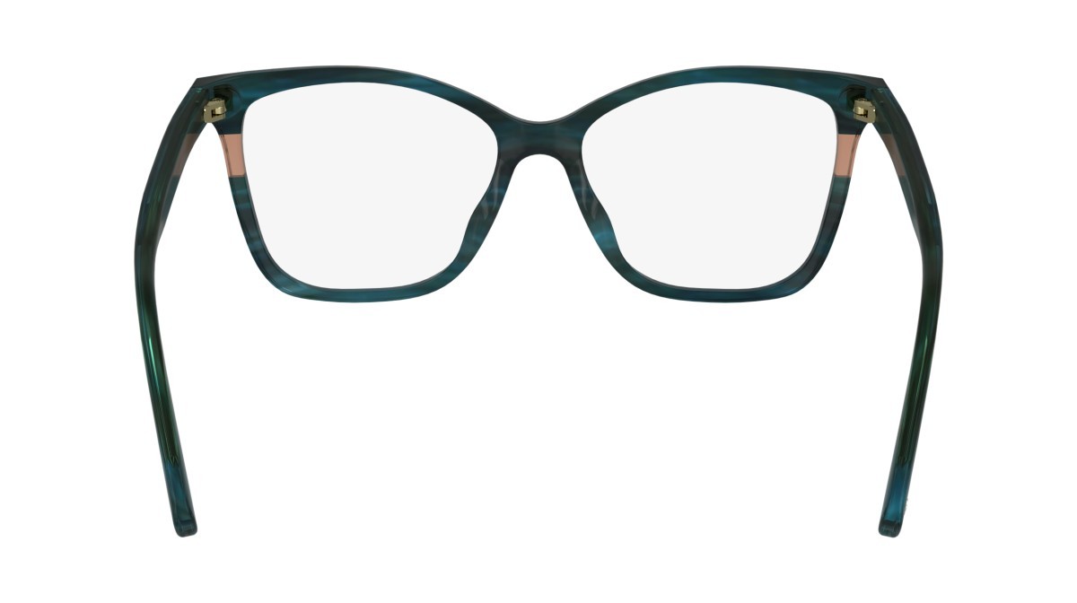 Eyeglasses Longchamp LO2741 (308) color striped green shape rectangle lenses demo