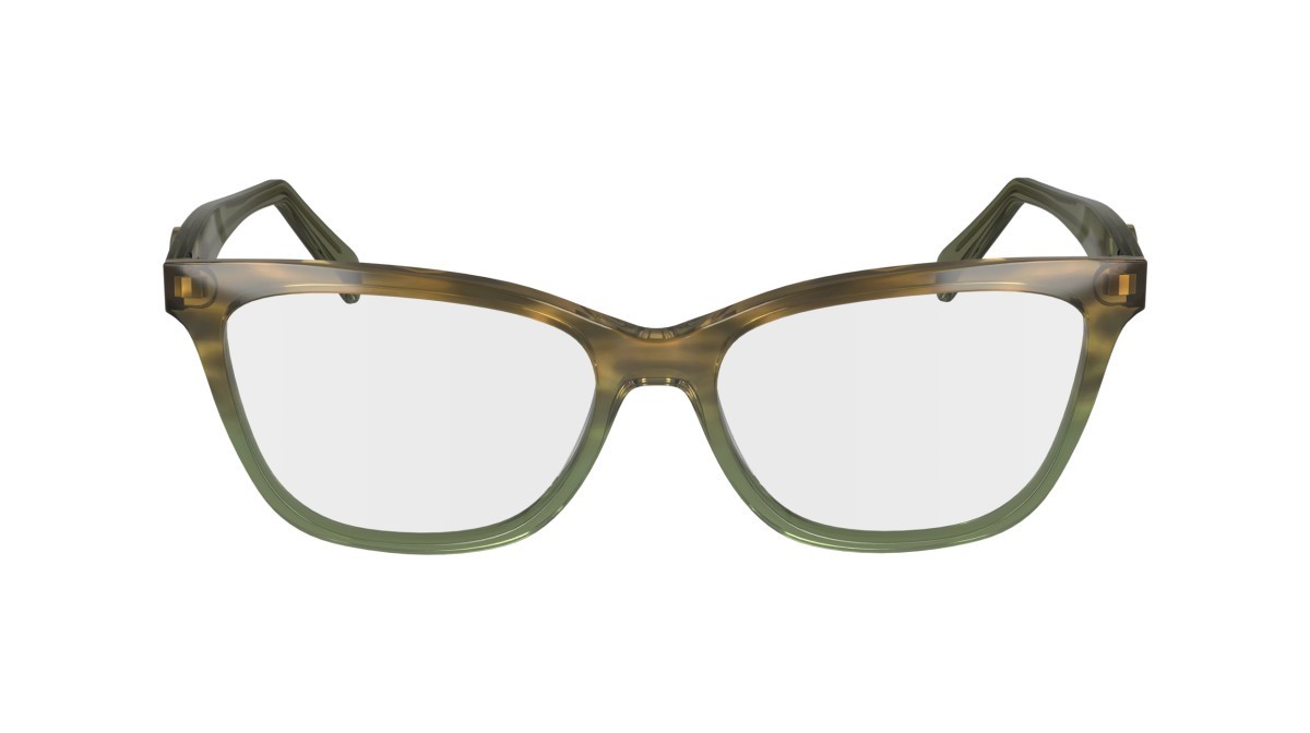 Eyeglasses Longchamp LO2744 (306) color textured green shape rectangle lenses demo