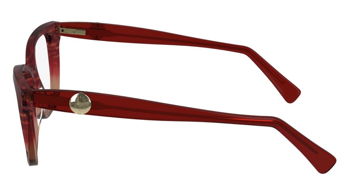 Eyeglasses Longchamp LO2744 (606) color textured red shape rectangle lenses demo