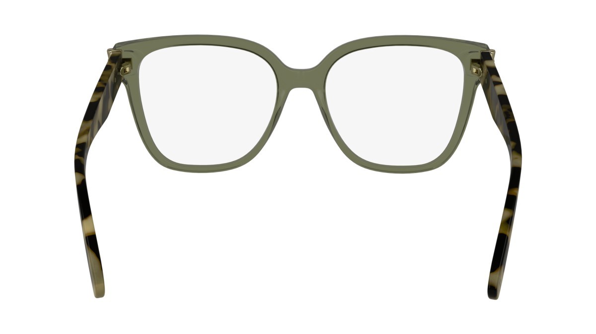 Occhiali da vista Longchamp LO2745 (311) colore transparent olive/havana forma rettangolare lenti demo
