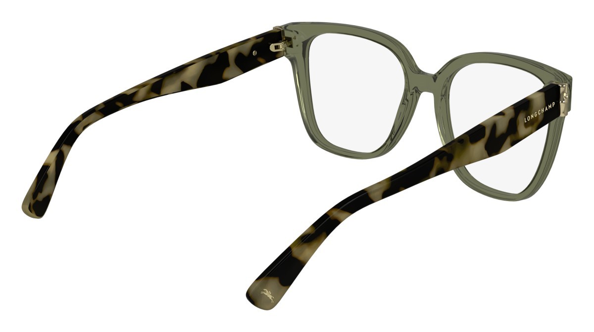 Occhiali da vista Longchamp LO2745 (311) colore transparent olive/havana forma rettangolare lenti demo