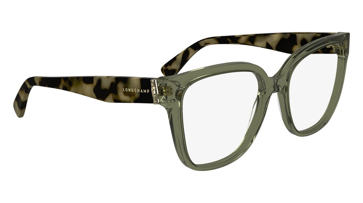 Occhiali da vista Longchamp LO2745 (311) colore transparent olive/havana forma rettangolare lenti demo