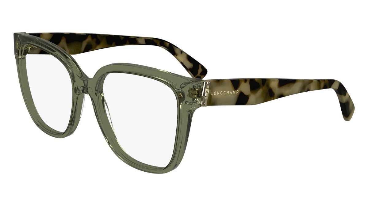Occhiali da vista Longchamp LO2745 (311) colore transparent olive/havana forma rettangolare lenti demo