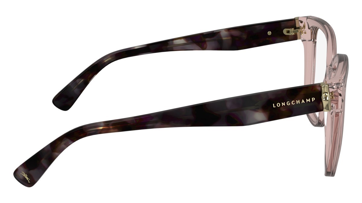 Occhiali da vista Longchamp LO2745 (690) colore transparent rose/havana forma rettangolare lenti demo