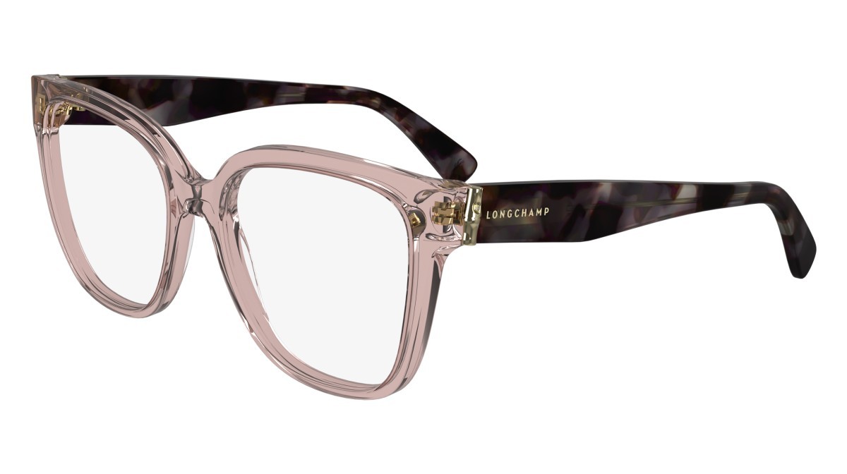 Occhiali da vista Longchamp LO2745 (690) colore transparent rose/havana forma rettangolare lenti demo