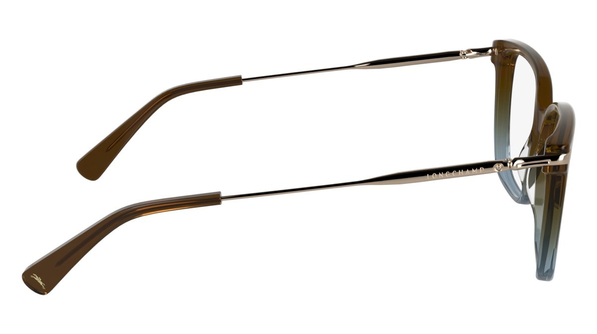 Occhiali da vista Longchamp LO2751 (208) colore transparent brown/azure forma rettangolare lenti color 3