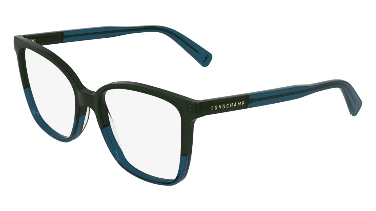Occhiali da vista Longchamp LO2753 (313) colore opaline green/petrol forma farfalla 