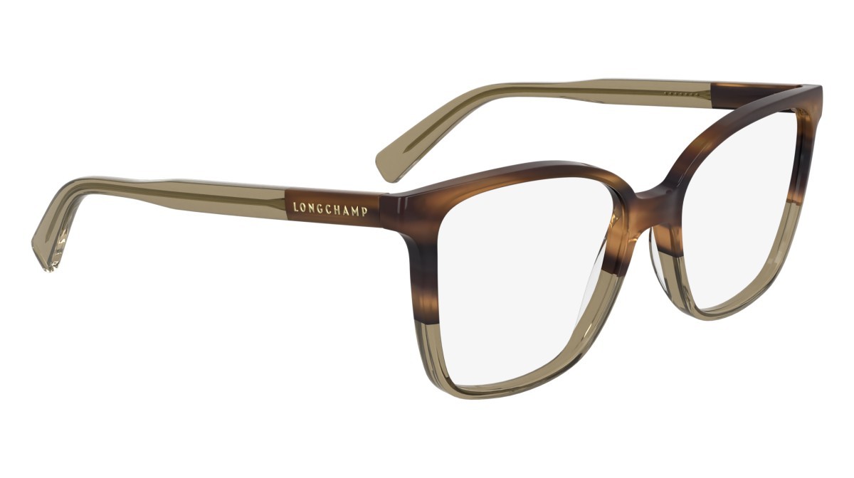 Occhiali da vista Longchamp LO2753 N (212) colore striped brown/brown forma farfalla 