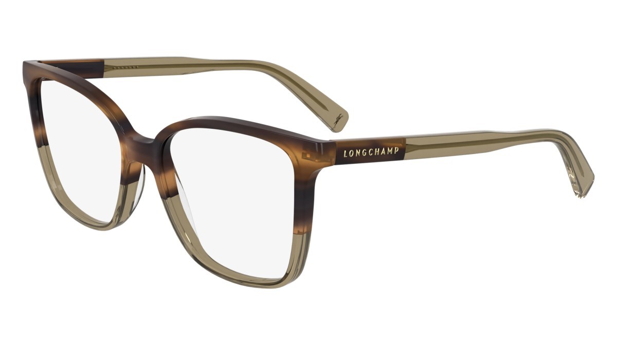 Occhiali da vista Longchamp LO2753 N (212) colore striped brown/brown forma farfalla 