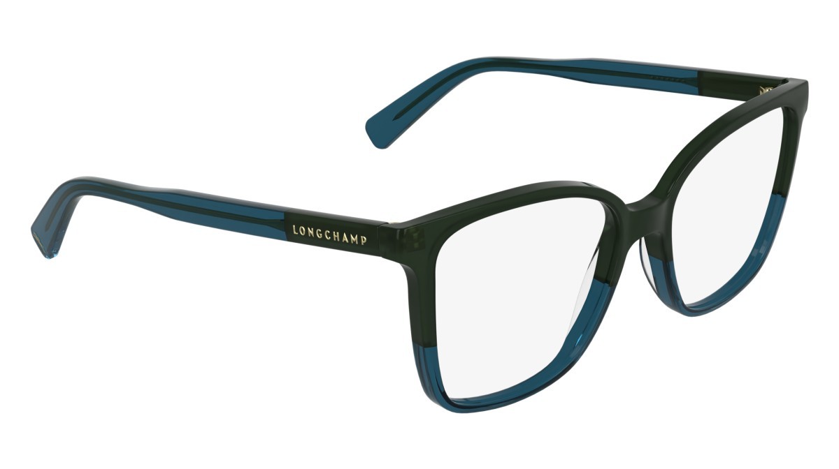 Occhiali da vista Longchamp LO2753 N (313) colore opaline green/petrol forma farfalla 