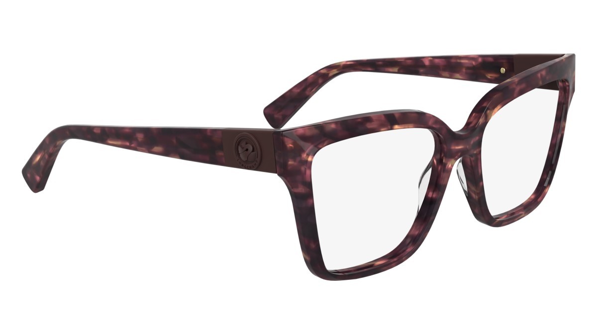 Eyeglasses Longchamp LO2754 (606) color textured red shape rectangle lenses color 3