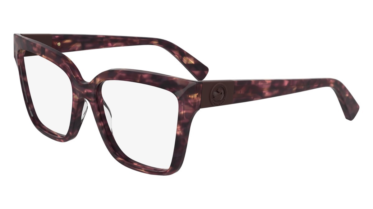 Eyeglasses Longchamp LO2754 (606) color textured red shape rectangle lenses color 3