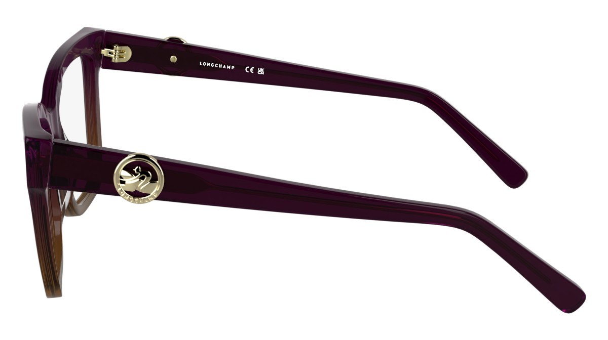 Occhiali da vista Longchamp LO2761 (508) colore transparent gradient purple/br forma farfalla lenti colore - 3