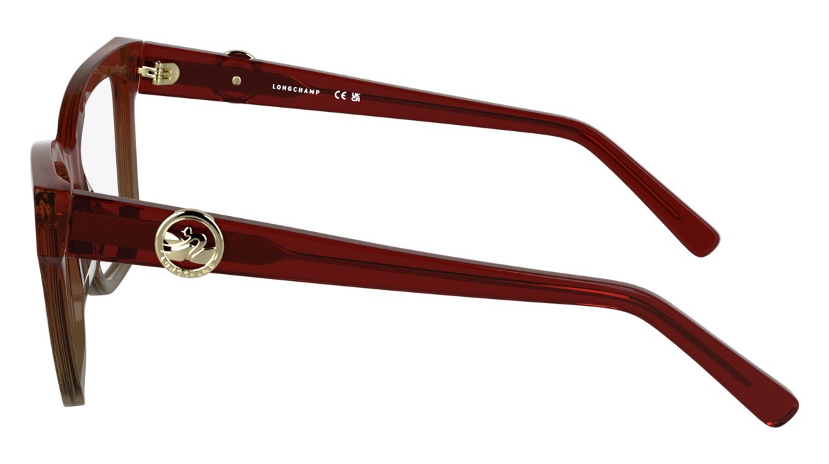Occhiali da vista Longchamp LO2761 (609) colore transparent gradient red/brown forma farfalla lenti colore - 2