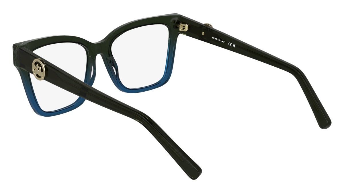 Eyeglasses Longchamp LO2761 N (316) color transparent gradient khaki/blu shape butterfly 