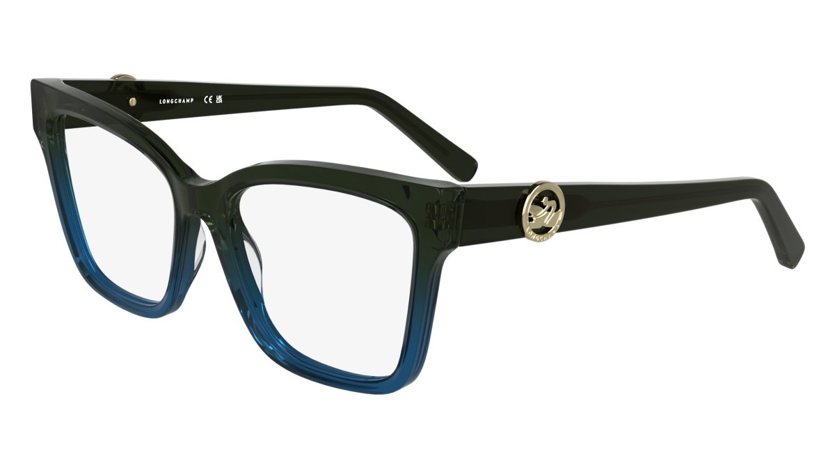 Eyeglasses Longchamp LO2761 N (316) color transparent gradient khaki/blu shape butterfly 