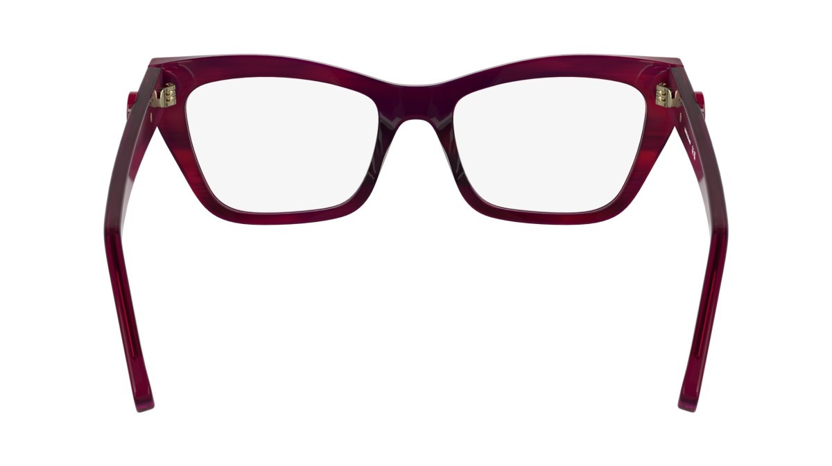 Eyeglasses Longchamp LO2762 (602) color red horn shape rectangle lenses colore - 3