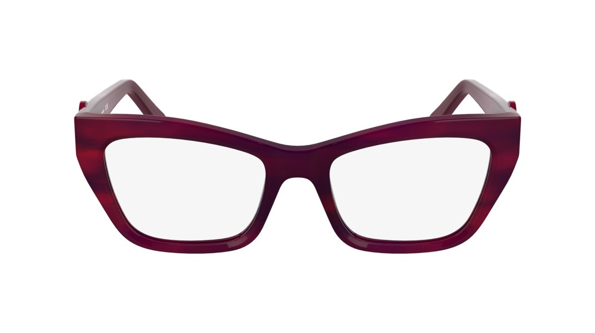 Eyeglasses Longchamp LO2762 (602) color red horn shape rectangle lenses colore - 3