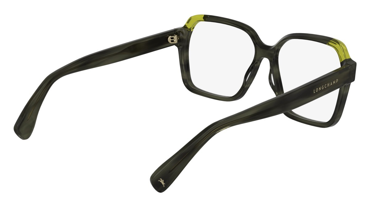 Occhiali da vista Longchamp LO2763 (213) colore striped brown/olive forma rettangolare lenti colore - 3